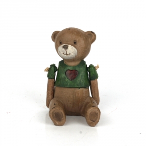 Soška drevený medvedík sediaci 8,5cm