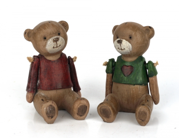 Soška drevený medvedík sediaci 8,5cm