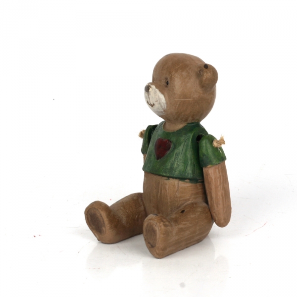 Soška drevený medvedík sediaci 8,5cm