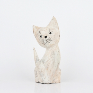 Soška mačka biela 30cm