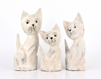 Soška mačka biela 30cm