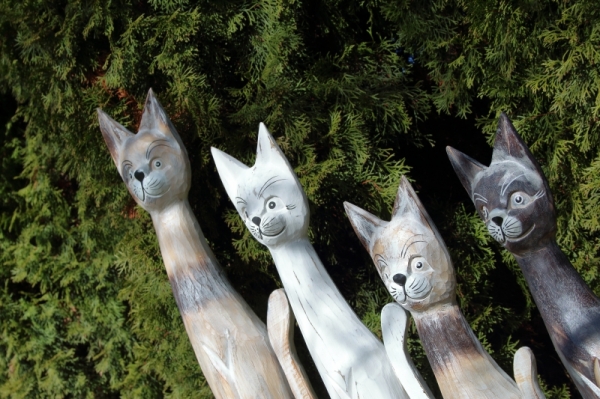 Soška mačka hnedá 100cm