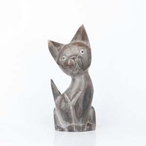 Soška mačka šedá 30cm