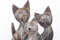 Soška mačka šedá 30cm