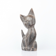 Soška mačka šedá 30cm