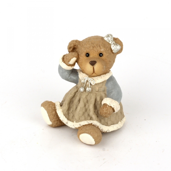 Soška medvedí dievčatká 8x8x9cm