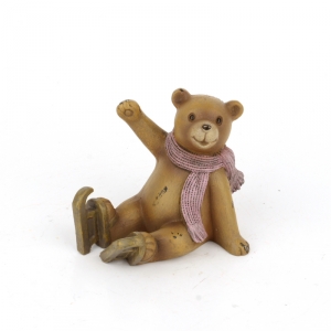 Soška medvedík na korčuliach 9x6x7cm