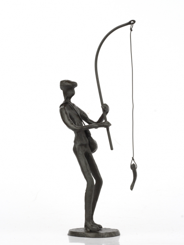 Soška rybár 24x10x6cm