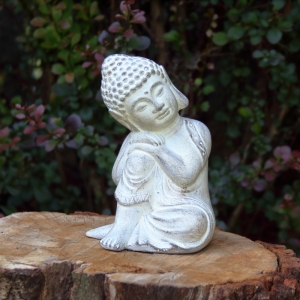 Soška sediaci Buddha betón 12x16x11cm