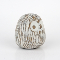 Soška sova s bielou patinou 11cm