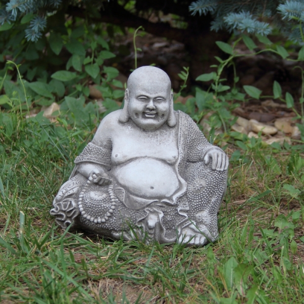 Soška Šťastný Buddha betón, 19cm