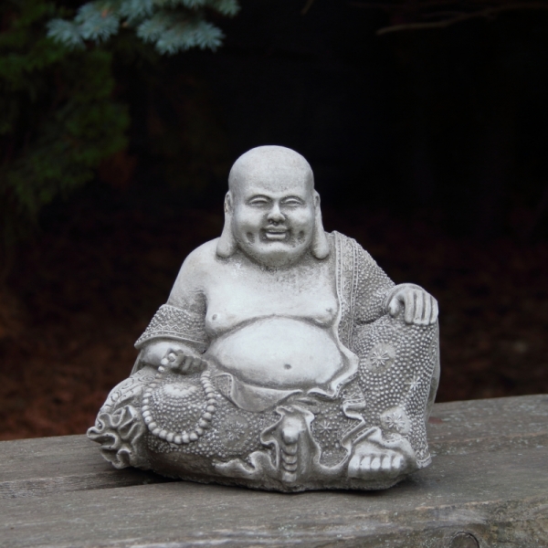 Soška Šťastný Buddha betón, 19cm