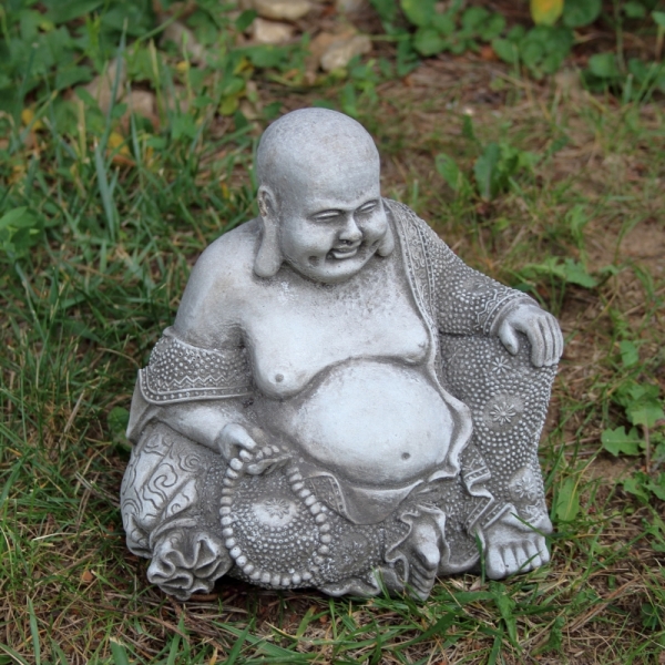 Soška Šťastný Buddha betón, 19cm
