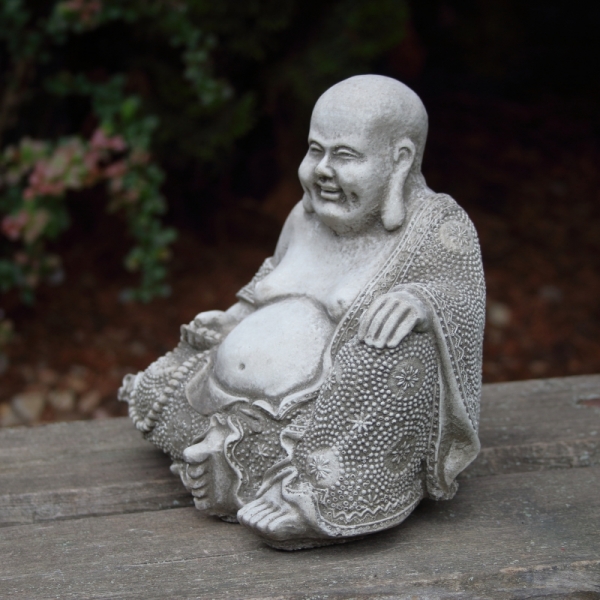 Soška Šťastný Buddha betón, 19cm