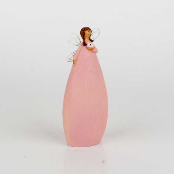 Soška víla v ružových šatách 15cm