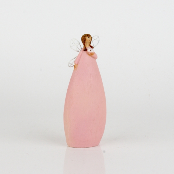 Soška víla v ružových šatách 15cm