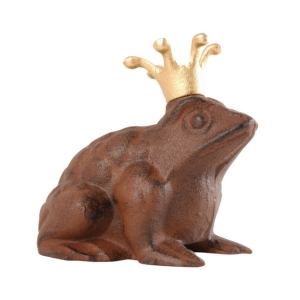 Soška žabiak s korunkou menšia 13,5 x 11,9 x 12,9 cm liatina