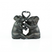 Soška zamilovaní slony 15cm