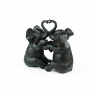 Soška zamilovaní slony 15cm