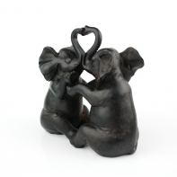 Soška zamilovaní slony 15cm
