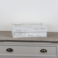 Šperkovnica drevená biela 43x25x15cm