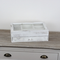 Šperkovnica drevená biela 43x25x15cm