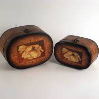 Šperkovnica drevená skrinka (set 2ks) 23/19cm