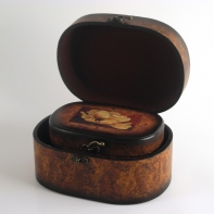 Šperkovnica drevená skrinka (set 2ks) 23/19cm