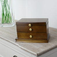 Šperkovnica poschodová drevená 20x13cm