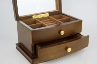 Šperkovnica poschodová drevená 20x13cm