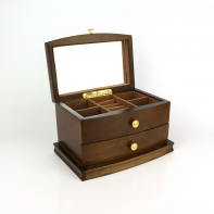 Šperkovnica poschodová drevená 20x13cm