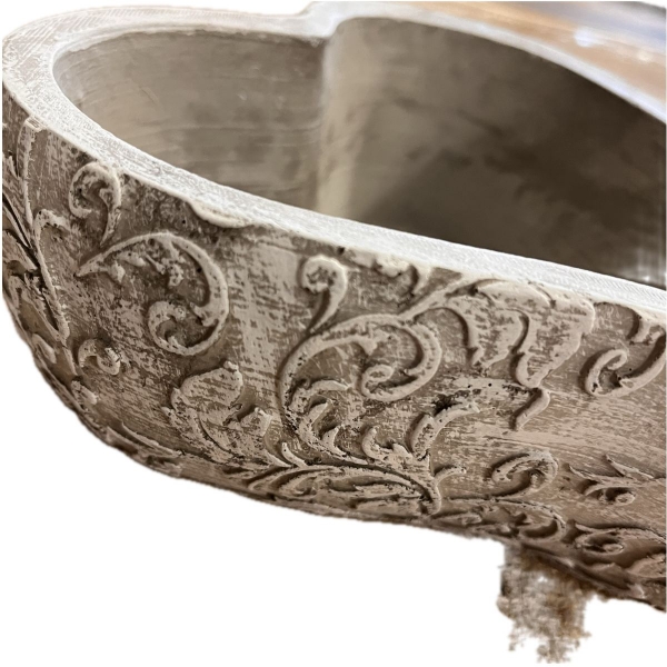 Srdce betónový kvetináč na cintorín 6 x 16 x 18 cm