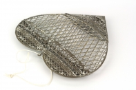 Srdce závesné 3D šedej