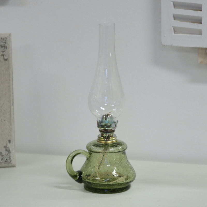 Stará petrolejová lampa s uškom 34cm