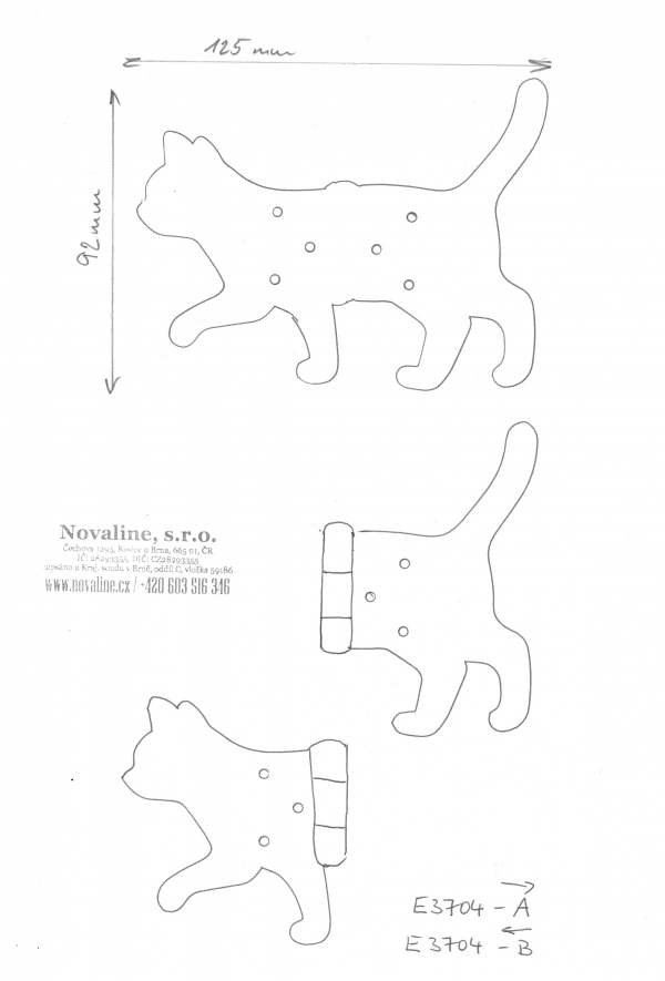 Staré dveřní panty kočka jde doleva