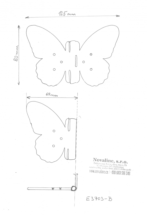 Staré pánty na dvere Babočka pávie oko set 2 kusov