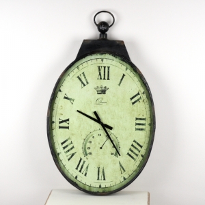 Starodávne nástenné hodiny s teplomerom 93cm