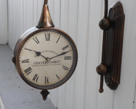 Starodávne obojstranné hodiny CHATEAU CANET 24 cm