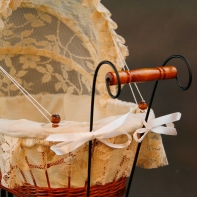 Starodávný kočík pre bábiku 42x48x22cm