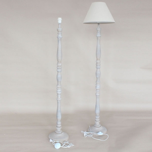 Stojaca lampa krémová - podstavec 136cm