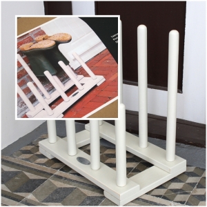 Stojan na topánky biely