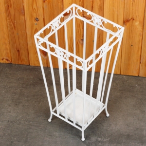 Stojan na dáždniky kovový biely 52cm