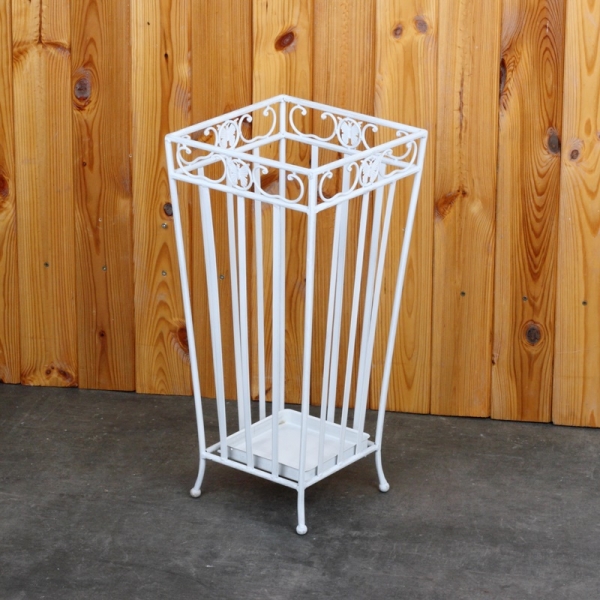 Stojan na dáždniky kovový biely 52cm