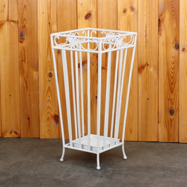 Stojan na dáždniky kovový biely 52cm