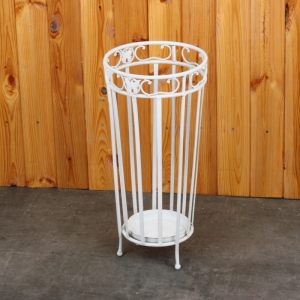 Stojan na dáždniky okrúhly biely 52cm