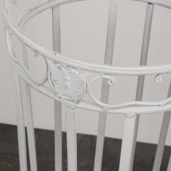 Stojan na dáždniky okrúhly biely 52cm