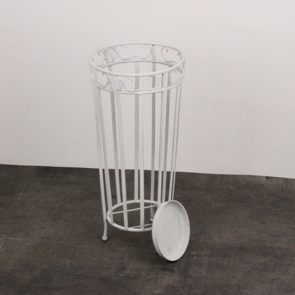 Stojan na dáždniky okrúhly biely 52cm