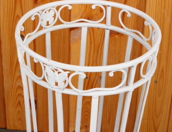 Stojan na dáždniky okrúhly biely 52cm