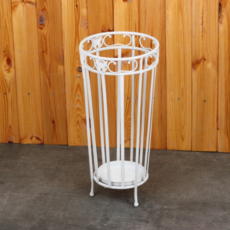 Stojan na dáždniky okrúhly biely 52cm