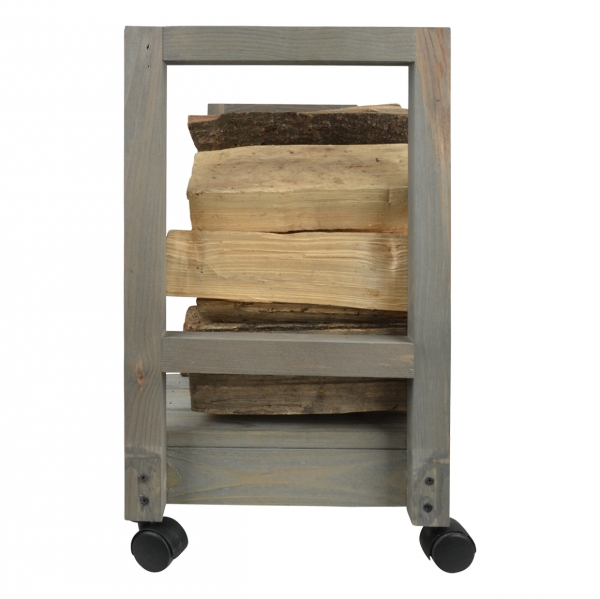 Stojan na drevo pojazdný 84 x 30 x 55,5 cm drevený